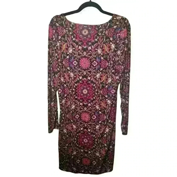 J.Jill Midi Dress Long Sleeve Sweetheart Neck Multicolor Long Sleeve Size Medium - Picture 1 of 6